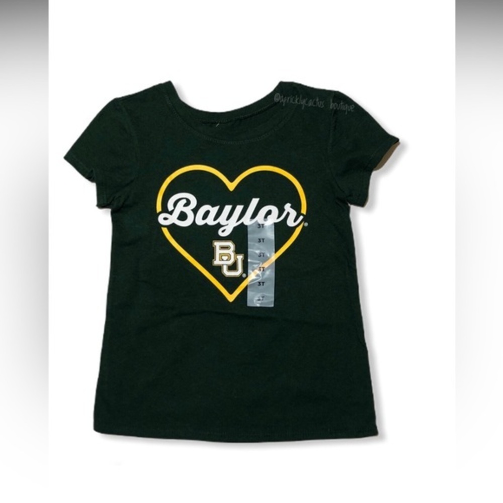 NWOT Baylor University Bears Girls Baby Crewneck Babydoll Tee T Shirt Top 3T New